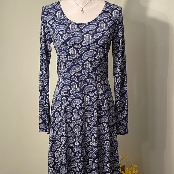 Michael Kors dress- blue paisley print - Picture 1 of 3